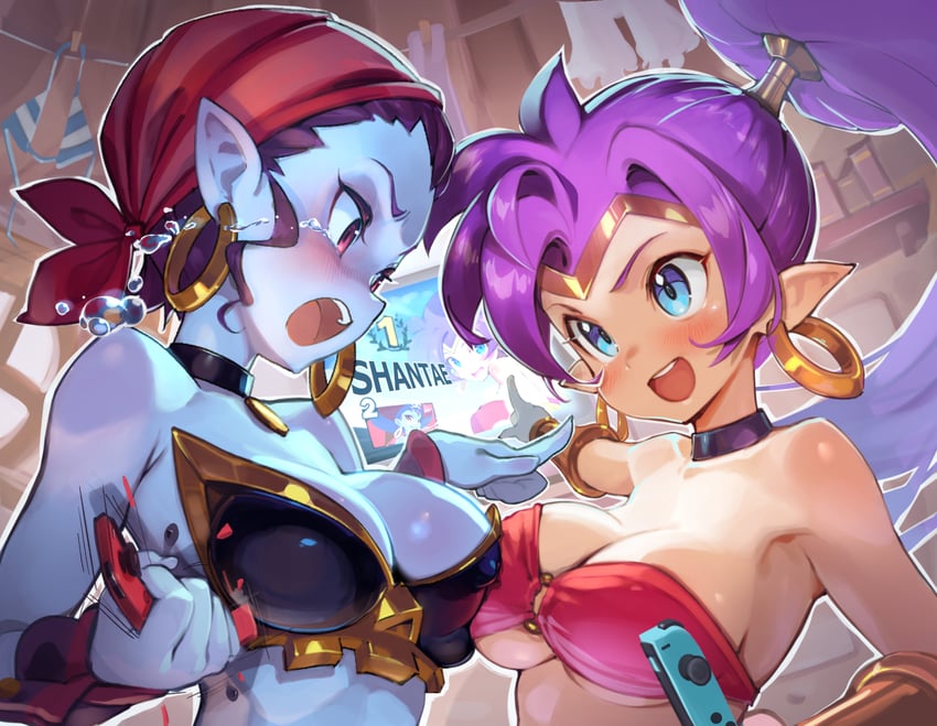shantae and risky boots (super smash bros. and 1 more) drawn by momochi_momotan