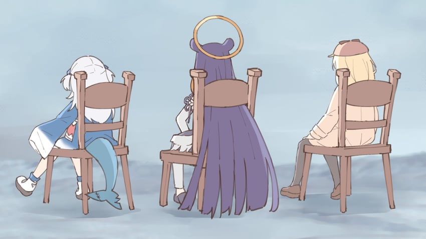 gawr gura, ninomae ina'nis, and watson amelia (hololive and 1 more) drawn by kukie-nyan