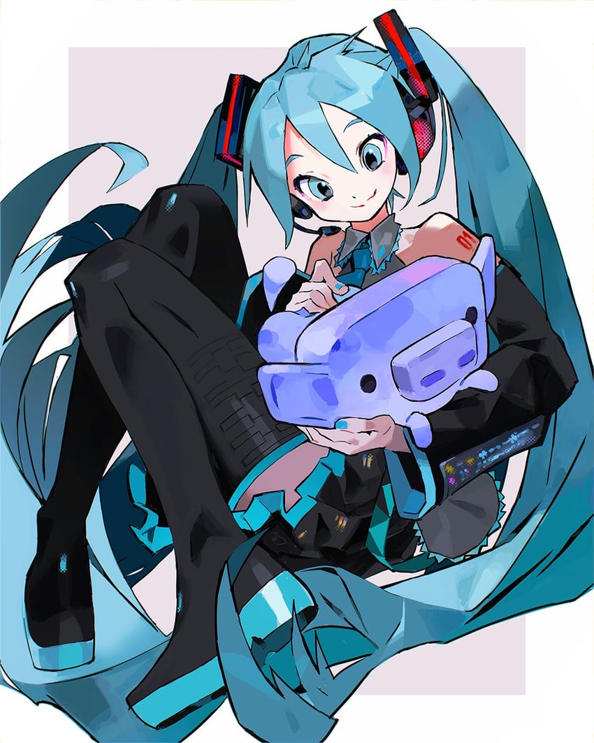 hatsune miku and wumpus (vocaloid and 1 more) drawn by tokiya