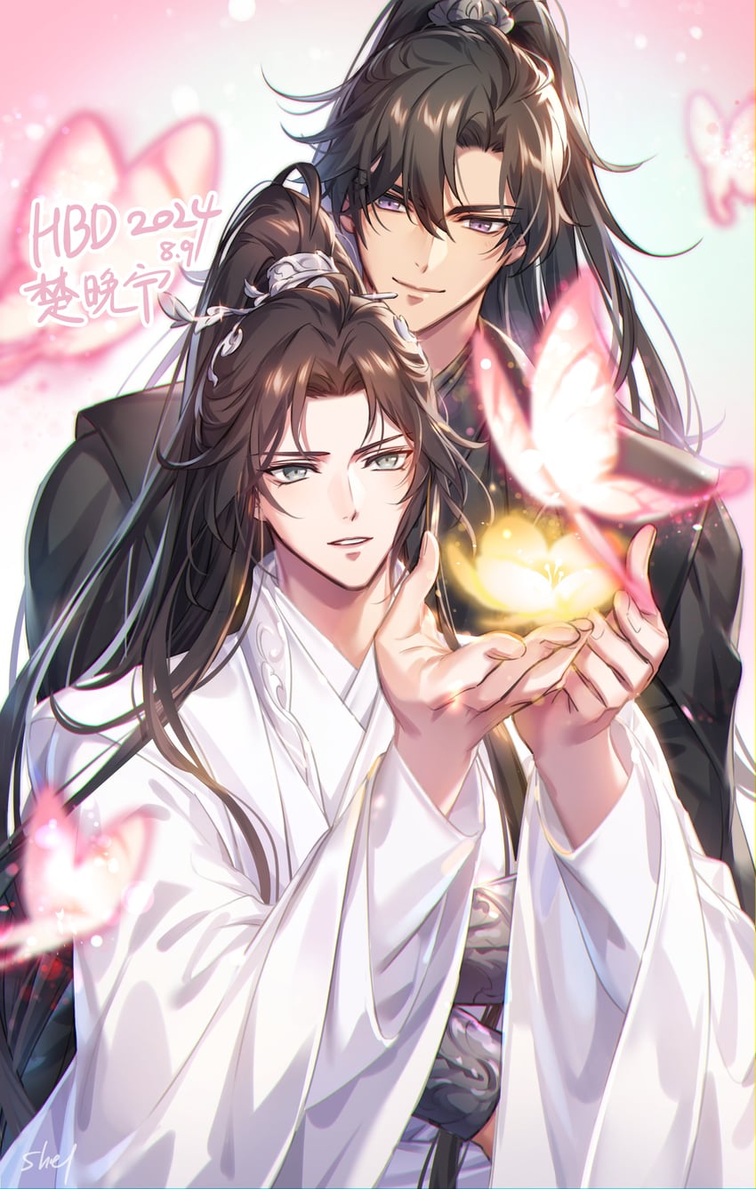 chu wanning and mo ran (erha he ta de bai mao shizun) drawn by zehel_az