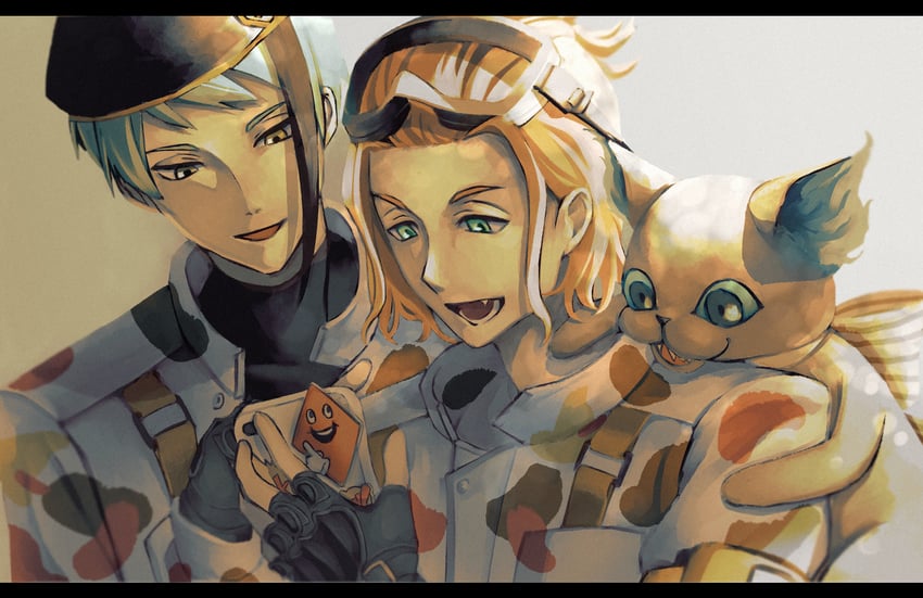 jade leech, grim, and cater diamond (twisted wonderland) drawn by susamiyasan