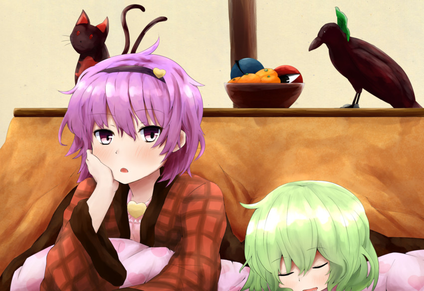 komeiji koishi, komeiji satori, kaenbyou rin, and reiuji utsuho (touhou) drawn by mk_(mako114514)