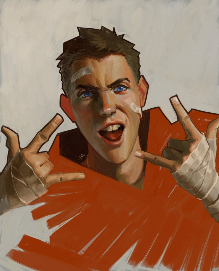 scout and red scout (team fortress 2) drawn by iyelendecker