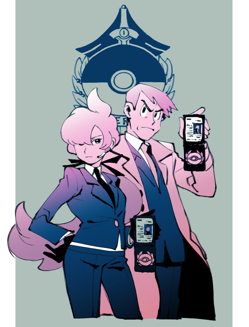 anabel, looker, and honedge (pokemon and 1 more) drawn by sanigo