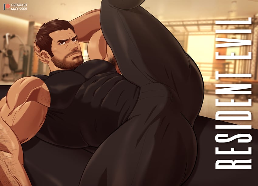chris redfield (resident evil and 1 more) drawn by crestren