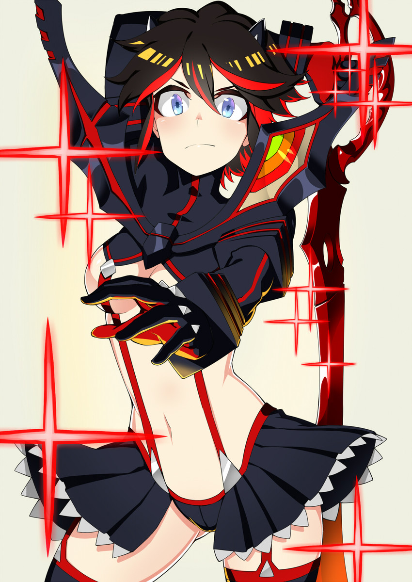 matoi ryuuko and senketsu (kill la kill) drawn by kanata_haruka