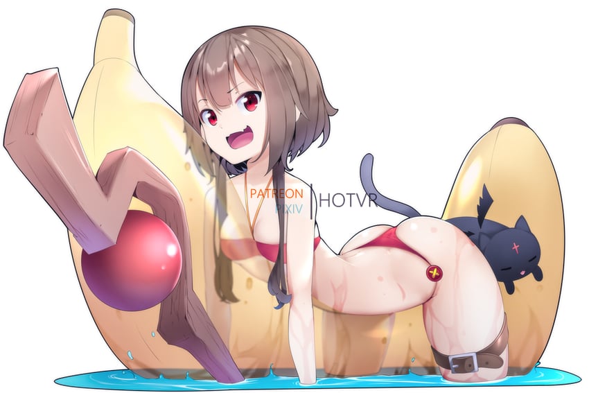 megumin and chomusuke (kono subarashii sekai ni shukufuku wo!) drawn by hot_vr