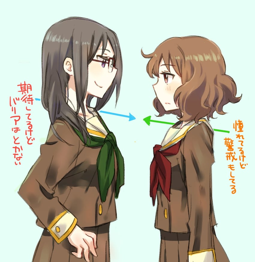 oumae kumiko and tanaka asuka (hibike! euphonium) drawn by amano_shin
