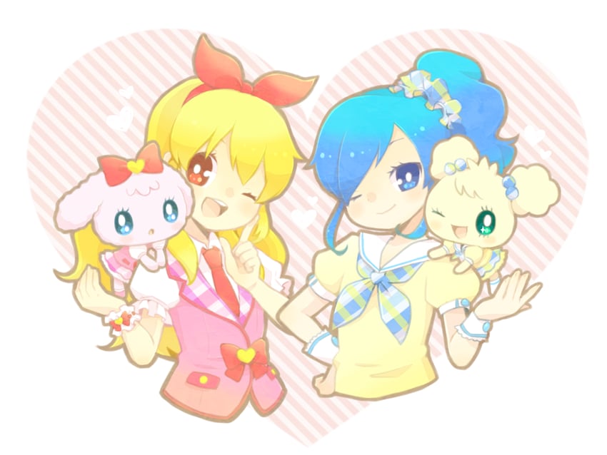 hoshimiya ichigo, kiriya aoi, yumemitchi, and kiraritchi (aikatsu! and 5 more) drawn by hanabachi
