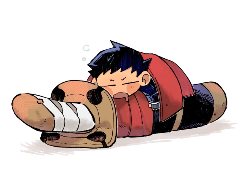 ryunosuke naruhodo (ace attorney and 1 more) drawn by wahootarou