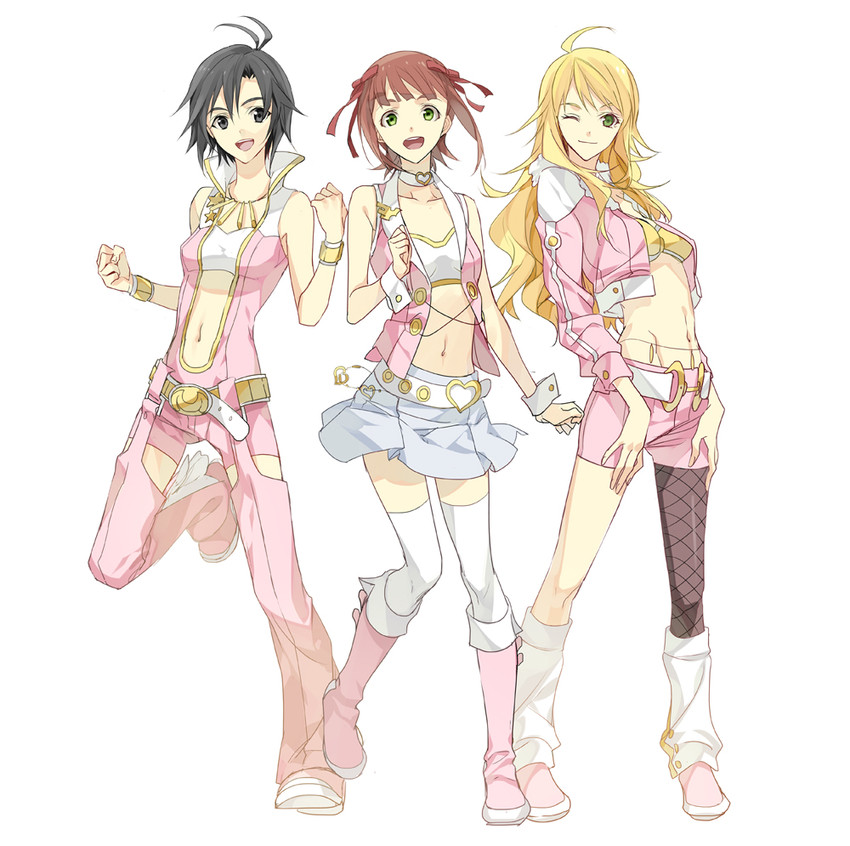 hoshii miki, amami haruka, and kikuchi makoto (idolmaster) drawn by izumi_(nagashi)