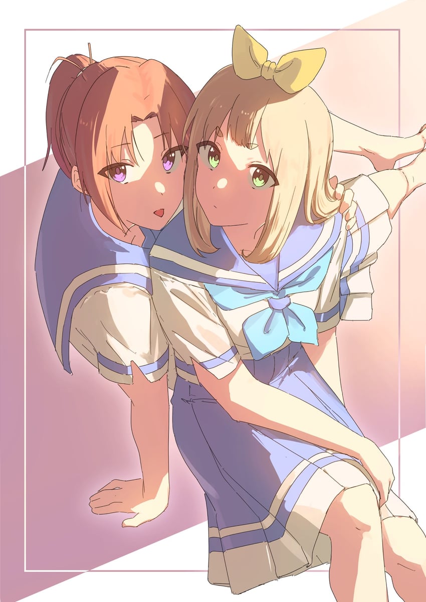 nakagawa natsuki and yoshikawa yuuko (hibike! euphonium) drawn by matarasu_(aaaaaaaaj)