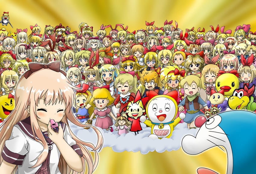 rumia, shanghai doll, medicine melancholy, toshinou kyouko, aino minako, and 62 more (touhou and 69 more) drawn by marihei64ds