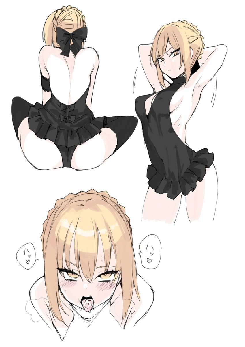 artoria pendragon and saber alter (fate and 1 more) drawn by danimaru