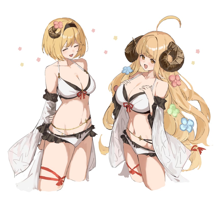 djeeta and anila (granblue fantasy) drawn by shiro_wa_(shiroshironix)