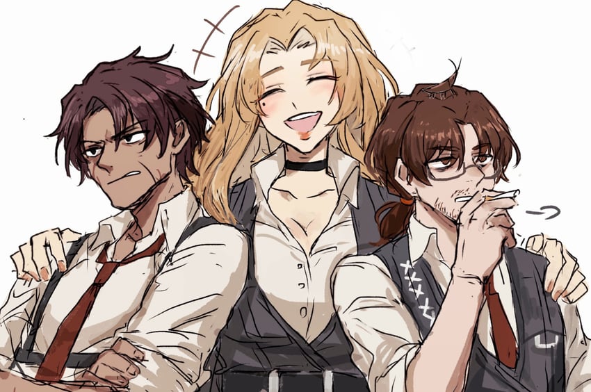 heathcliff, gregor, and rodion (project moon and 1 more) drawn by ira_(34112290)