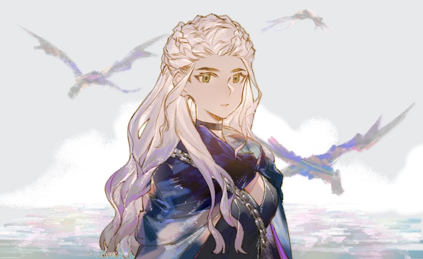 daenerys targaryen (a song of ice and fire and 1 more) drawn by yuji_(fantasia)