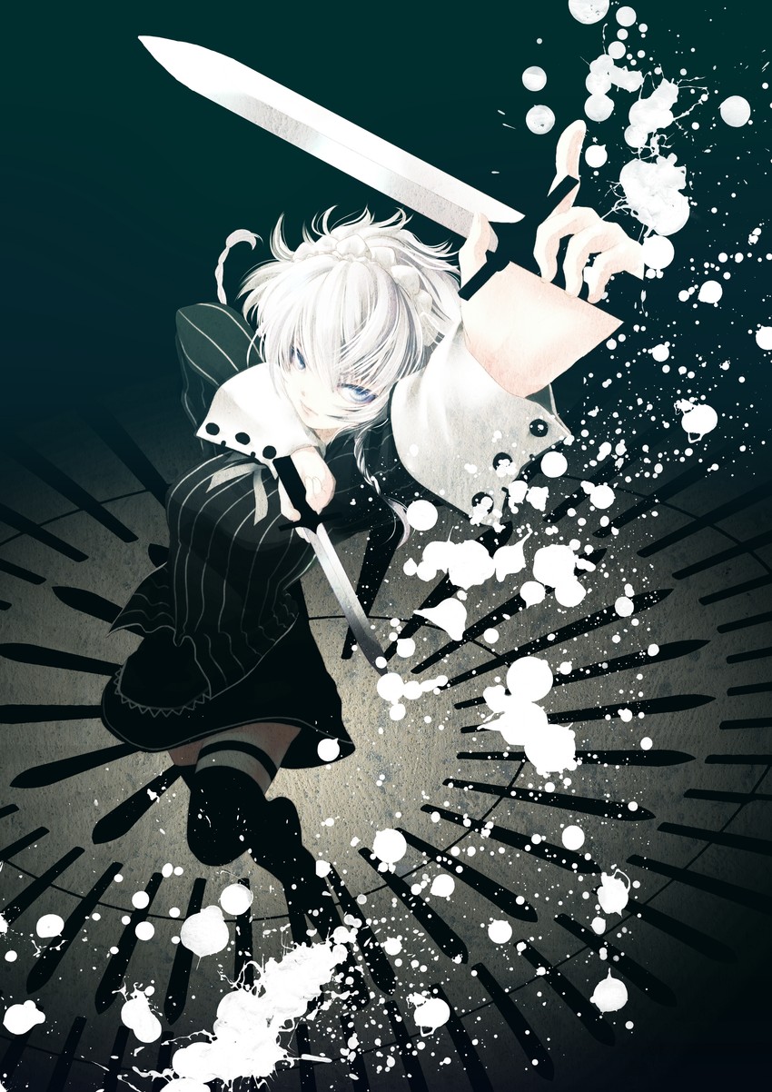 izayoi sakuya (touhou and 2 more) drawn by socha