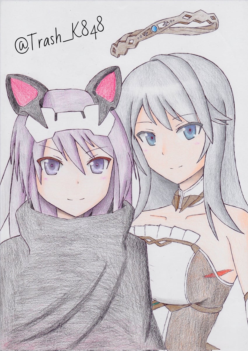 hirasaka yotsuyu and kondou chieri (alice gear aegis) drawn by kou_hashiya_(trash_k848)