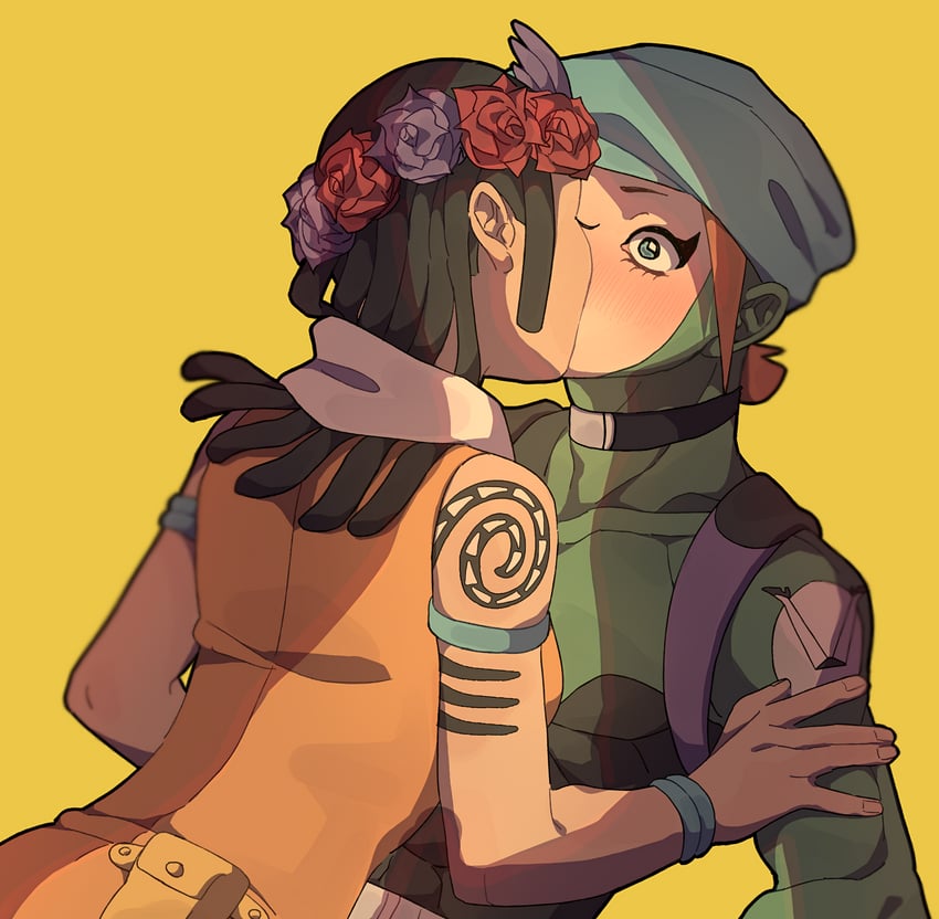 dragona joestar and usagi aloha'oe (jojo no kimyou na bouken and 1 more) drawn by siniy