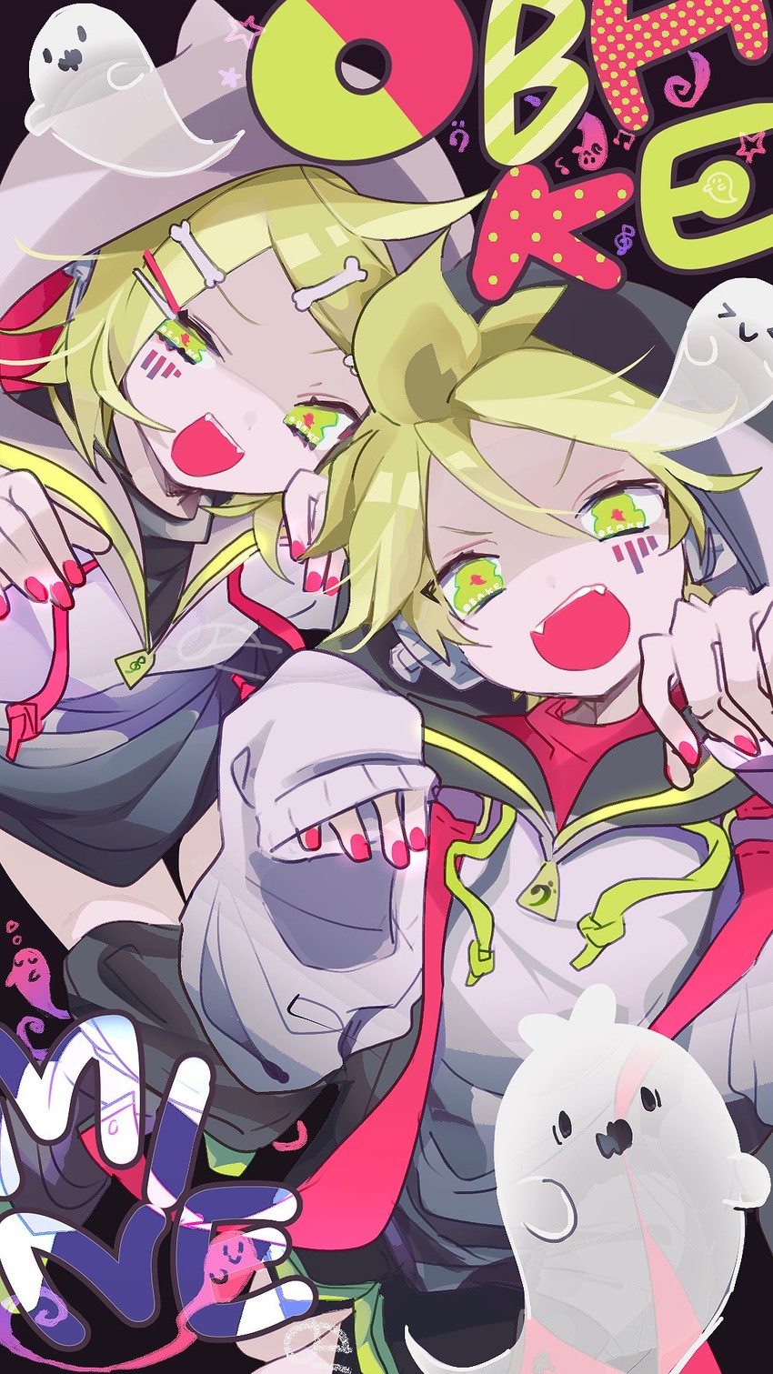 kagamine rin and kagamine len (vocaloid) drawn by nokodaru_marin