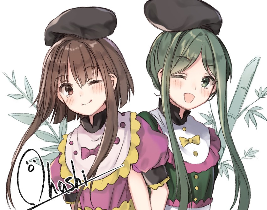 nishida satono and teireida mai (touhou) drawn by kizitora_hato