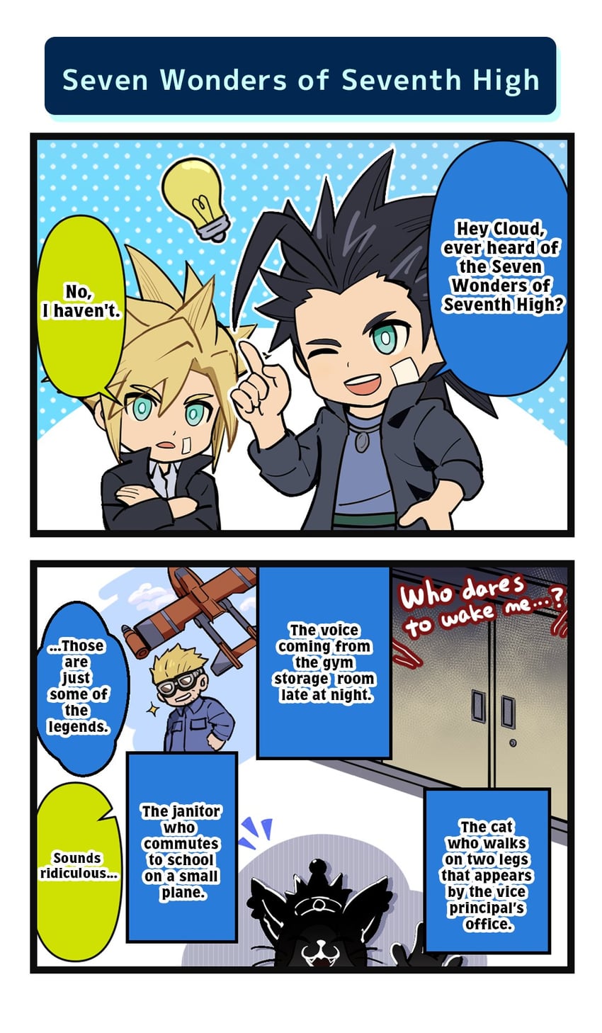 cloud strife, zack fair, vincent valentine, cait sith, and cid highwind (final fantasy and 2 more)