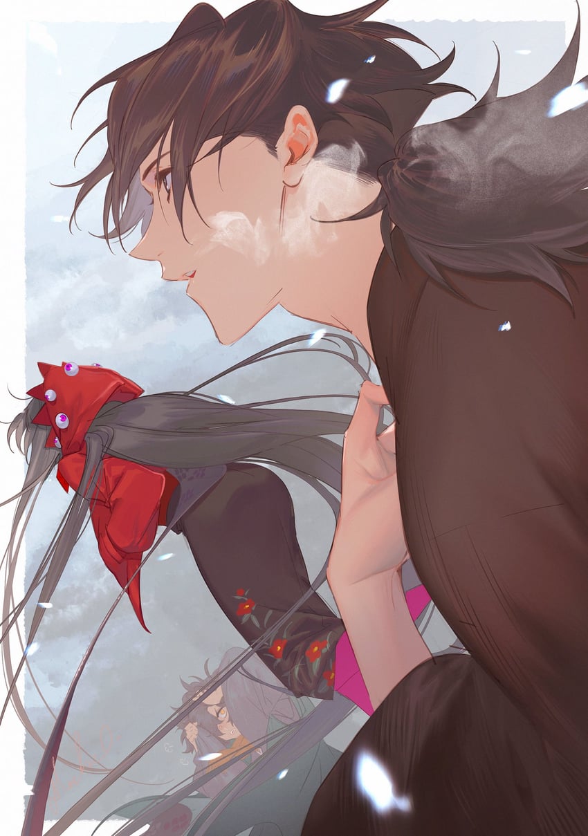 okada izou, oryou, and sakamoto ryouma (fate and 1 more) drawn by ziege113