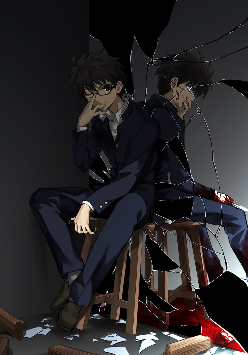 tohno shiki and nanaya shiki (tsukihime) drawn by chiizu_ore