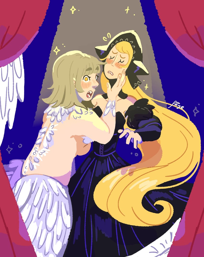 marcille donato and falin touden (dungeon meshi) drawn by angehalos