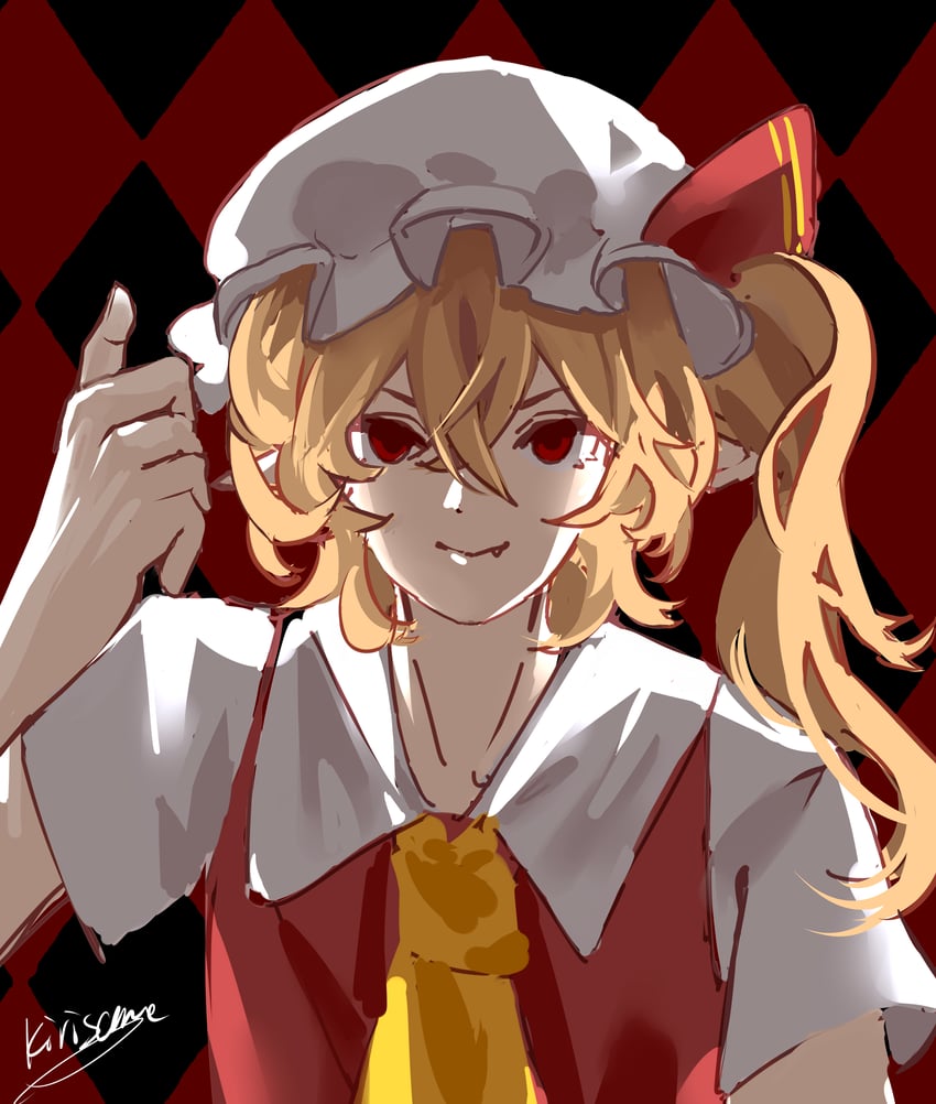 flandre scarlet and kira yoshikage (touhou and 2 more) drawn by kirisilence