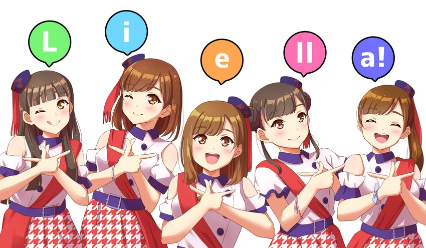 date sayuri, misaki nako, liyuu, aoyama nagisa, and payton naomi (love live! and 2 more) drawn by qy73