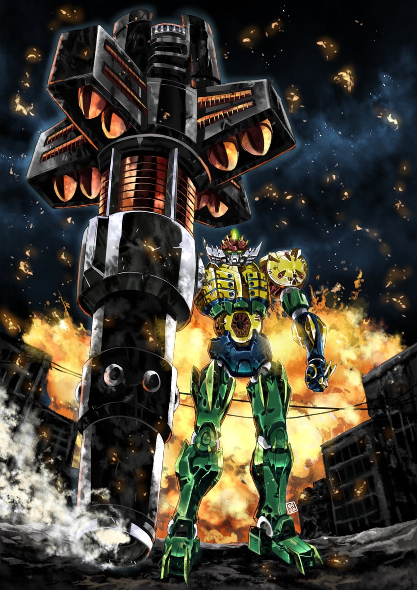 koutetsu jeeg (original and 1 more) drawn by garimpeiro