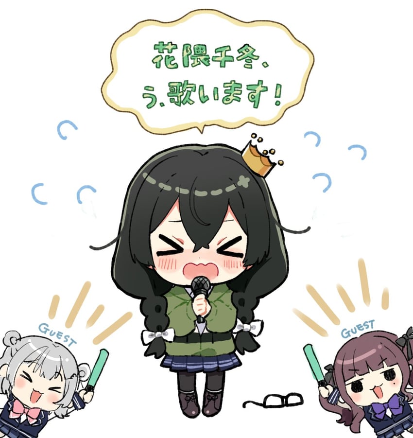 koharu rikka, natsuki karin, and hanakuma chifuyu (voiceroid and 2 more) drawn by binchou_maguro