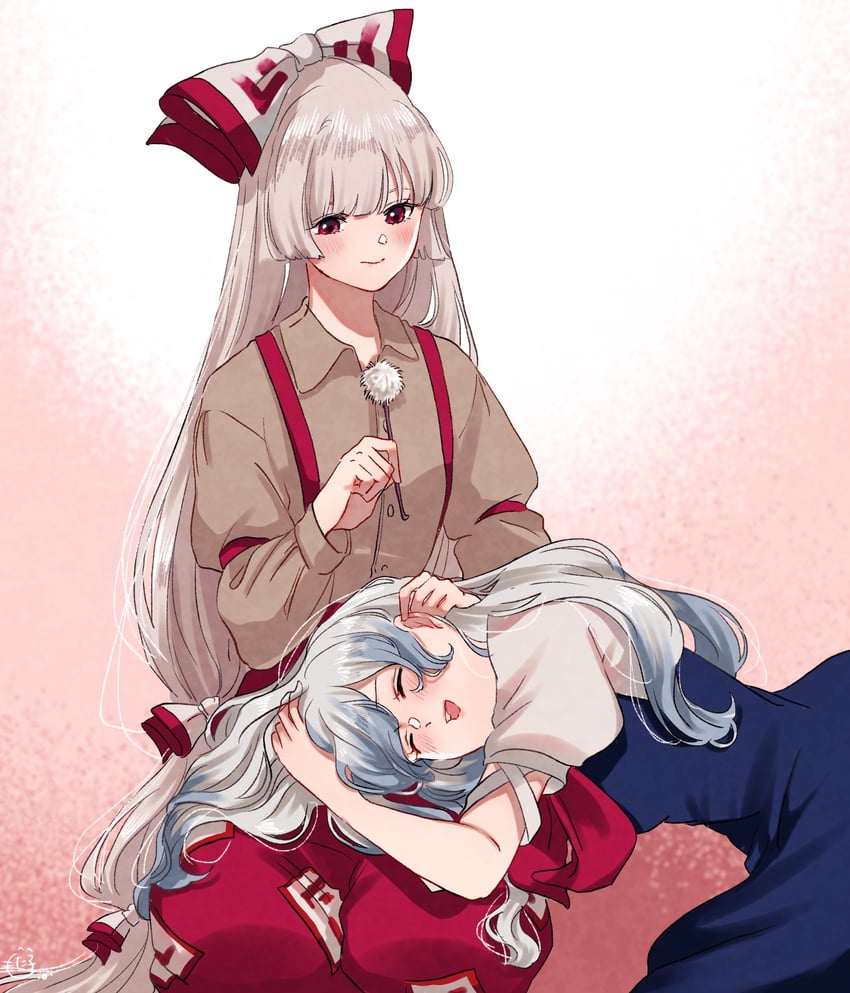 fujiwara no mokou and kamishirasawa keine (touhou) drawn by mokoiscat