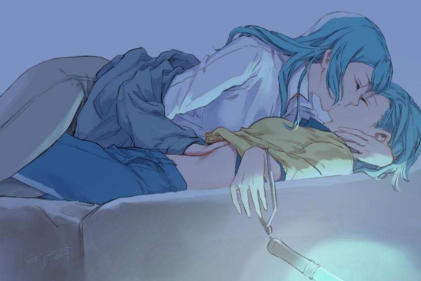 hikawa sayo and hikawa hina (bang dream!) drawn by nichiju_(you)