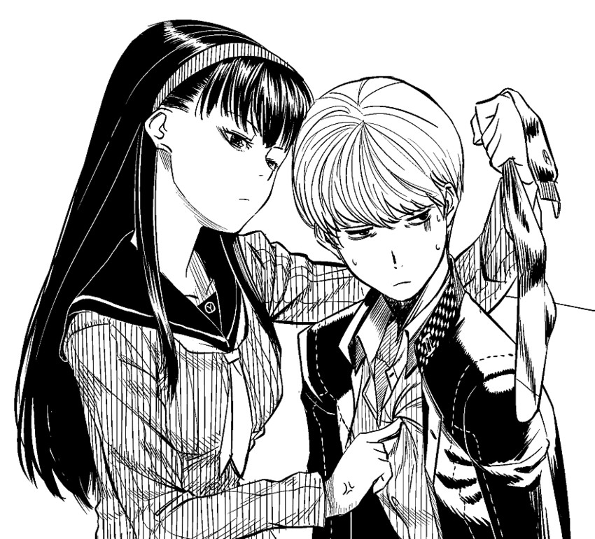 narukami yu and amagi yukiko (persona and 1 more) drawn by shimotsuki_eight