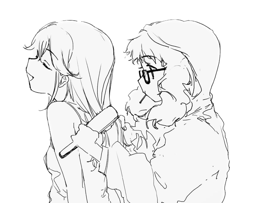 saegusa kii and otoshiro seira (aikatsu!) drawn by suiso_(owp)