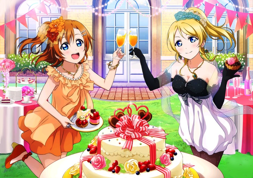 ayase eli and kosaka honoka (love live! and 2 more)