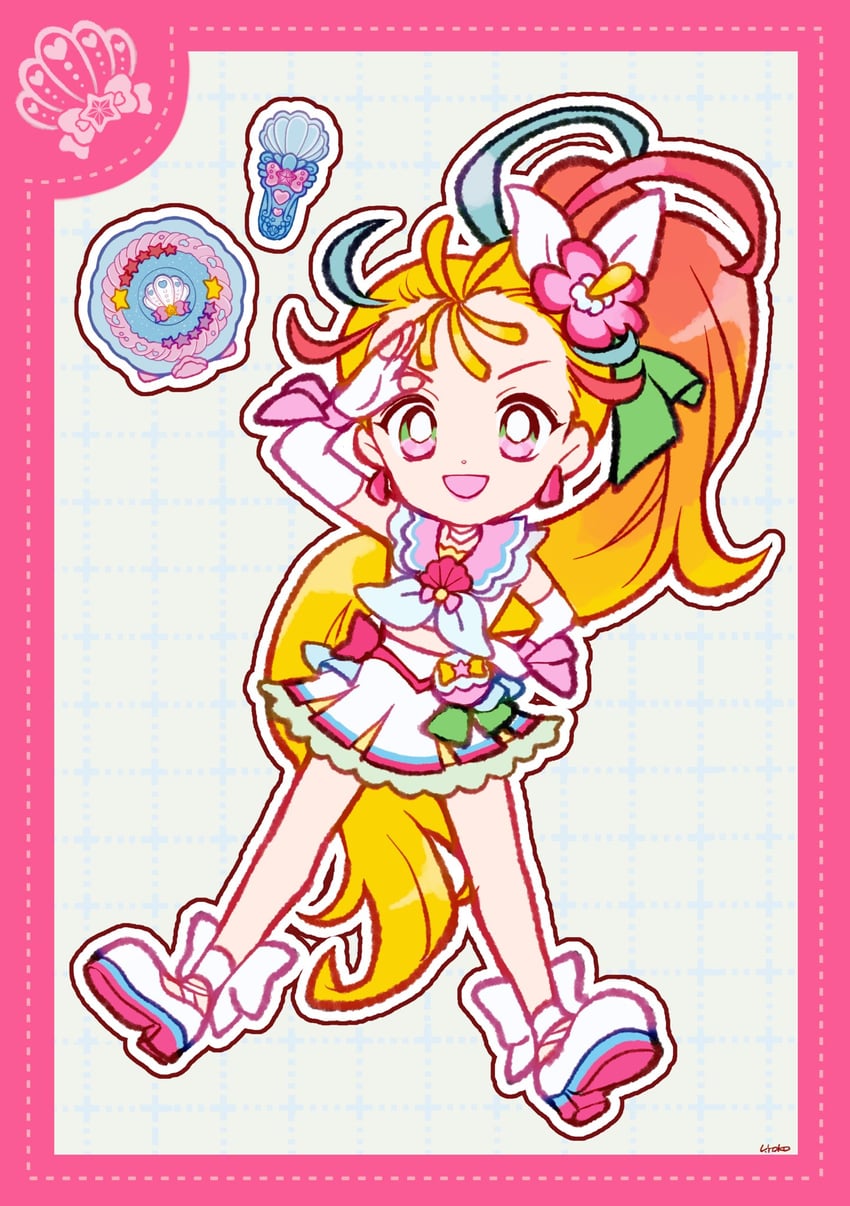 natsuumi manatsu and cure summer (precure and 1 more) drawn by uwded_207