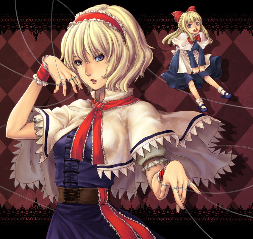 alice margatroid and shanghai doll (touhou) drawn by natsume_k