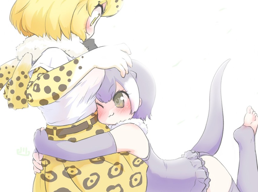 jaguar and small-clawed otter (kemono friends) drawn by uho_(uhoyoshi-o)