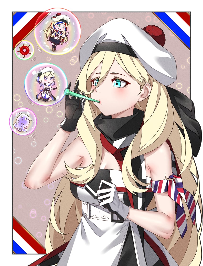 richelieu, enemy lifebuoy, commandant teste, and jean bart (kantai collection) drawn by kome_cola