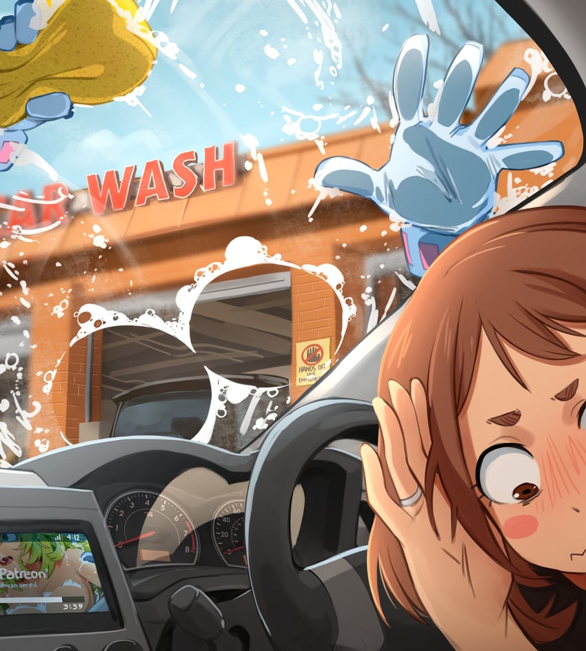 uraraka ochaco and hagakure toru (boku no hero academia) drawn by khyle.