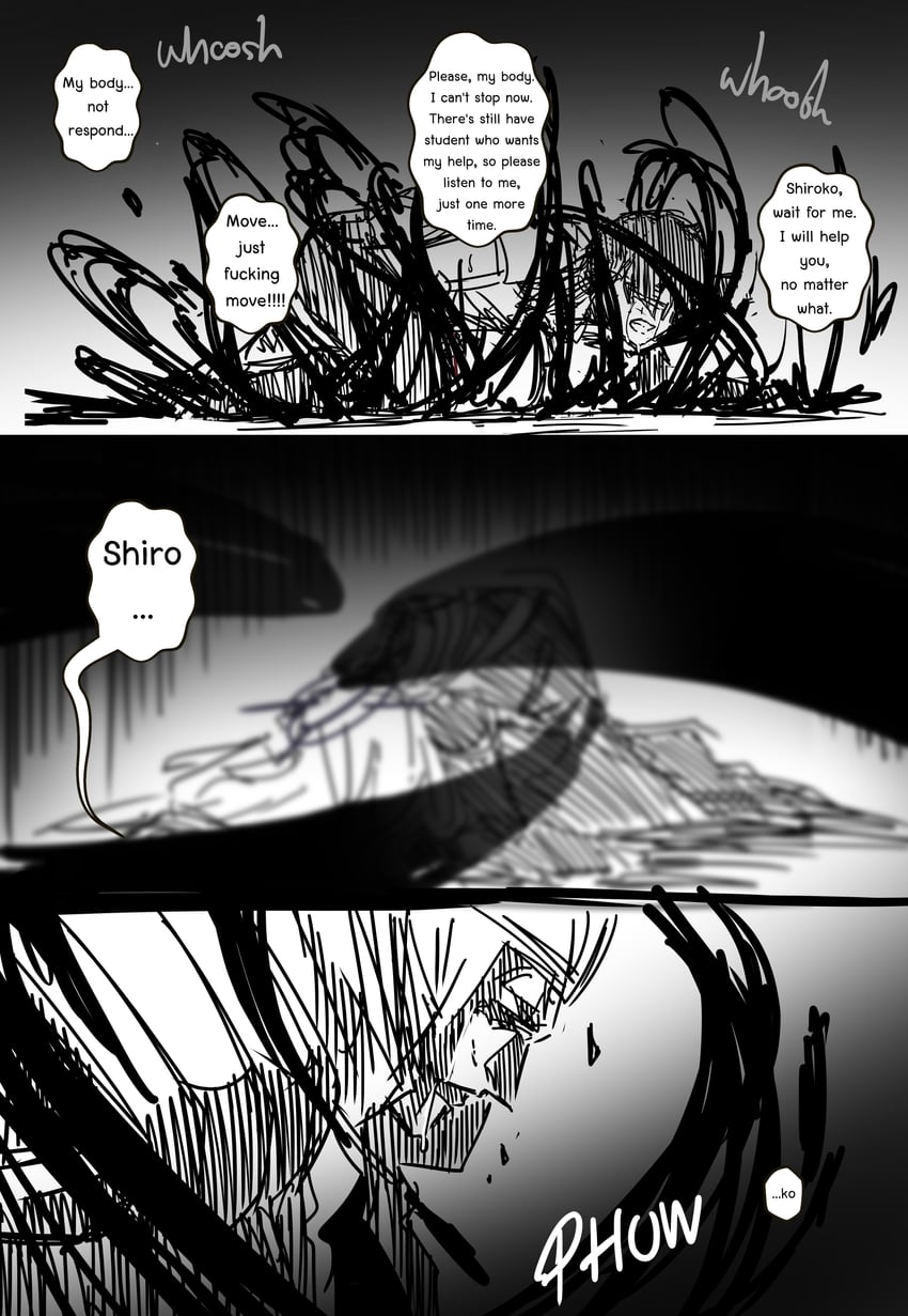 sensei, shiroko, shiroko terror, and phrenapates (blue archive) drawn by sesield