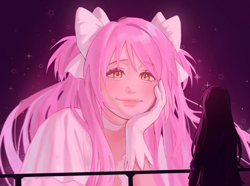 akemi homura, kaname madoka, and ultimate madoka (mahou shoujo madoka magica and 2 more) drawn by man_caki
