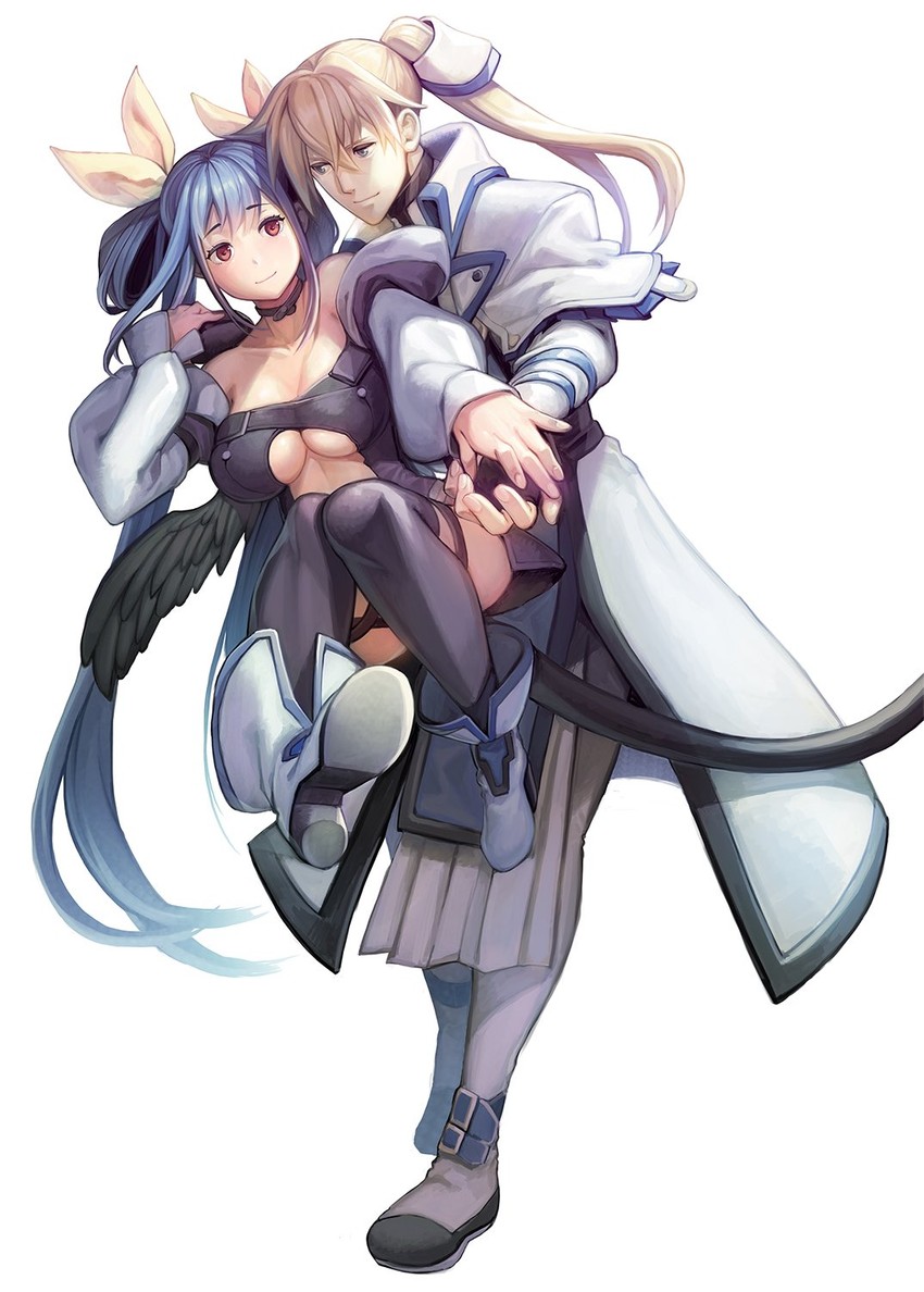 dizzy and ky kiske (guilty gear and 2 more) drawn by ookami_ryousuke