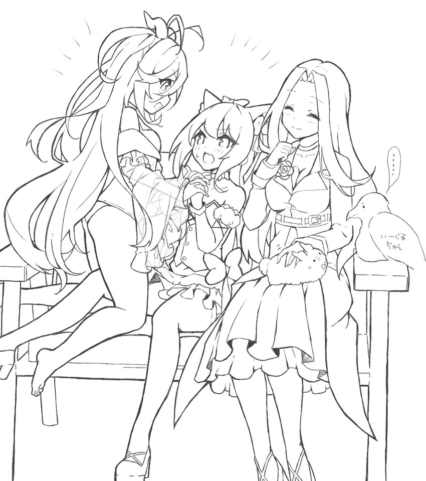 hammann, yorktown, and i-168 (azur lane) drawn by hamuhamu_hamuo
