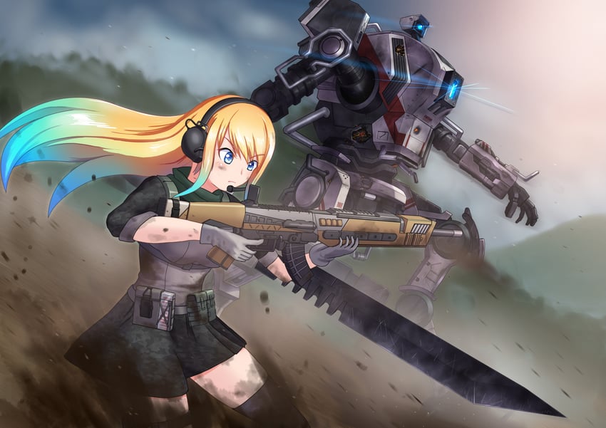 zeta and ronin (indie virtual youtuber and 2 more) drawn by tamasi