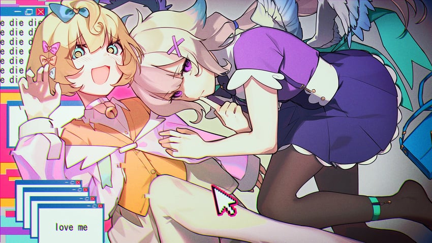 enna alouette and millie parfait (nijisanji and 2 more) drawn by mini/